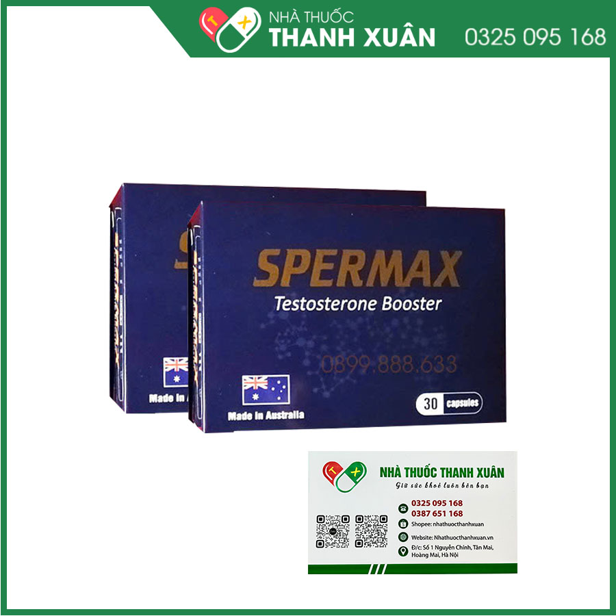 Spermax hỗ trợ tăng cường Testosterone, giảm Cholesterol, giúp tăng cường sinh lí ở nam giới